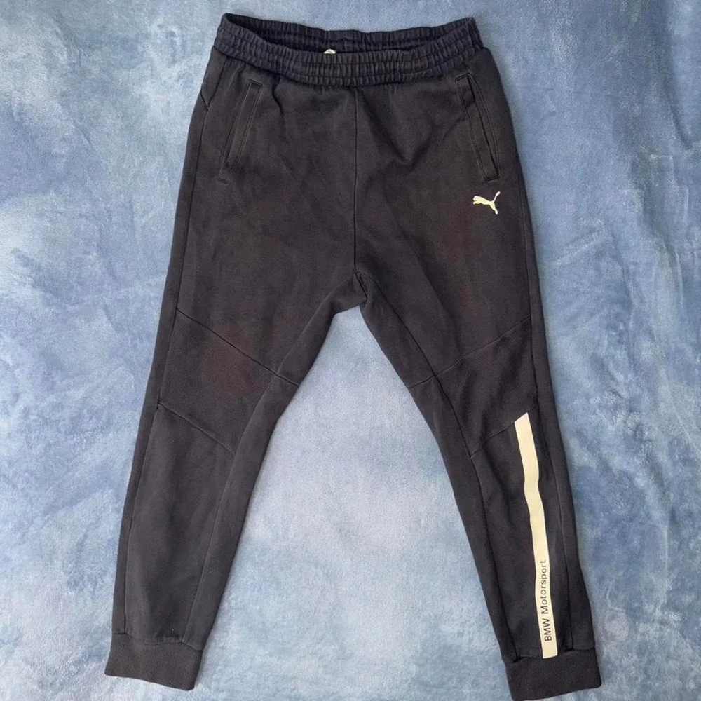 Puma black BMW Motorsport joggers men size m